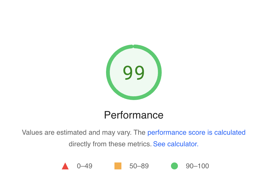 Google PageSpeed Insight result is great